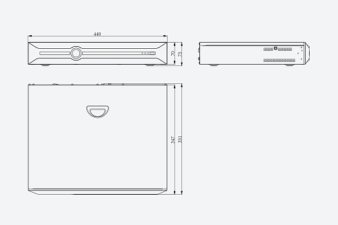 TC-R3440 Spec:I/B/P16/H/V4.1 Видеорегистратор Tiandy