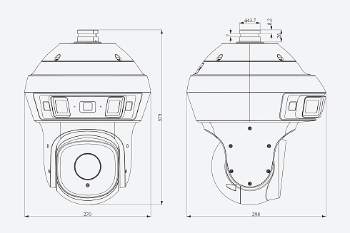 TC-H366V Spec:4MP/25X/IW/E/A/2.8mm Видеокамера Tiandy