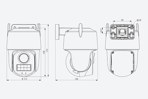 TC-H353N Spec:I5W/C/WIFI/Eu/V4.2 Видеокамера Tiandy