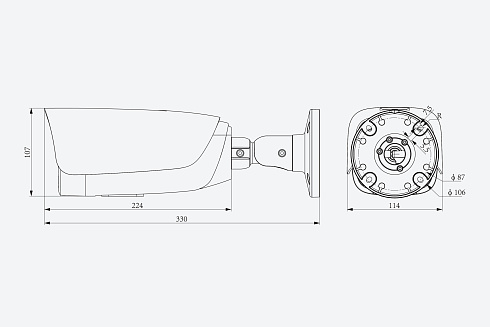 TC-C34LQ Spec:LK/I3W/A/E/Y/M/S/H/LPR/2.8-12mm Видеокамера Tiandy