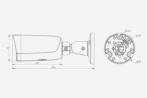 TC-C34UV Spec:W/E/Y/M/S/4mm Видеокамера Tiandy