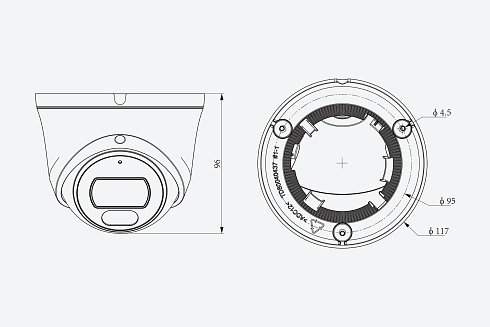 TC-C38XS 3LRA-28 Видеокамера Tiandy